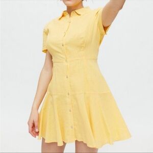 Urban Outfitters Noyak Yellow Shirtdress. Size XS.